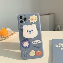 Load image into Gallery viewer, White Bear Phone Case With Pop Up Holder - Stationery &amp; More
