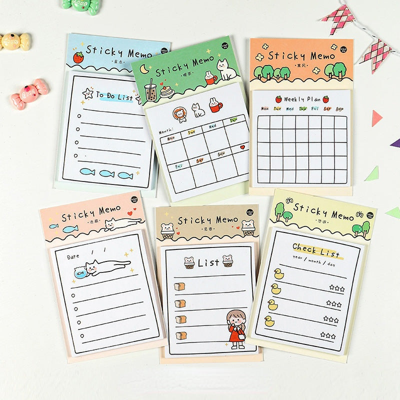 Cute Life Sticky Note, 6 Packs - StationeryMore, Stationery, Journaling & Scrapbooking Supplies